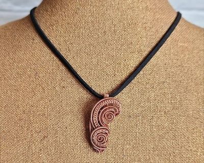 Alternate image for Copper Wire Wrapped Ringlet Pendant