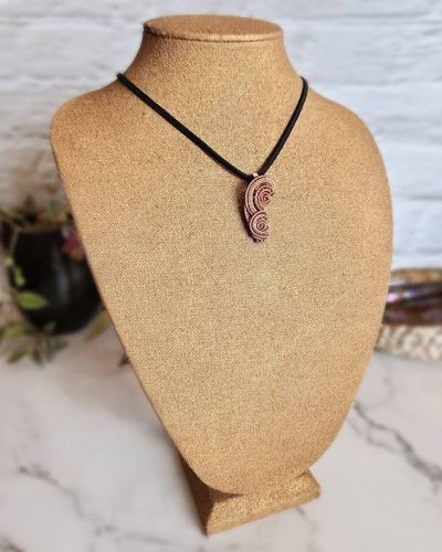 Alternate image for Copper Wire Wrapped Ringlet Pendant