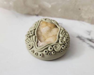 Alternate image for Druzy Quartz Gemstone Pendant