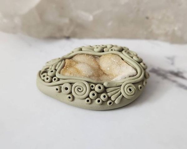 Alternate image for Druzy Quartz Gemstone Pendant
