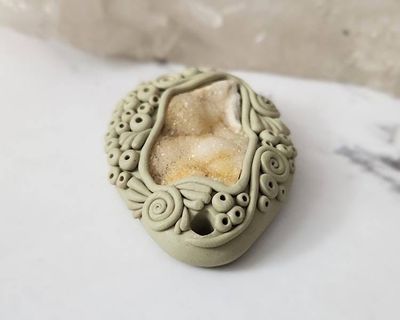 Alternate image for Druzy Quartz Gemstone Pendant