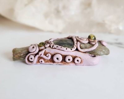 Alternate image for Heart Chakra Polymer Clay Pendant