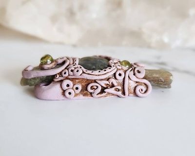 Alternate image for Heart Chakra Polymer Clay Pendant