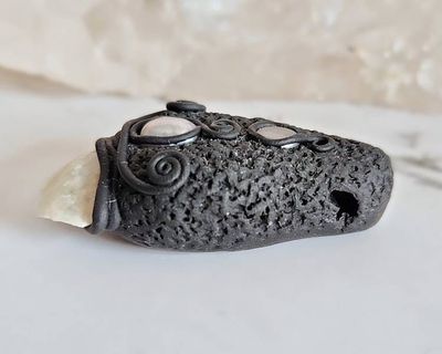 Alternate image for Jingle Shell and Pearl Polymer Clay Pendant
