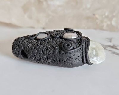 Alternate image for Jingle Shell and Pearl Polymer Clay Pendant