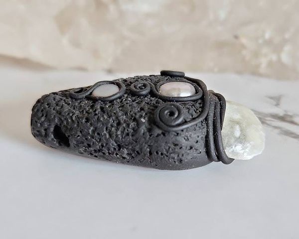Alternate image for Jingle Shell and Pearl Polymer Clay Pendant