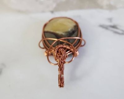 Alternate image for Septarian Copper Wire Wrapped Pendant