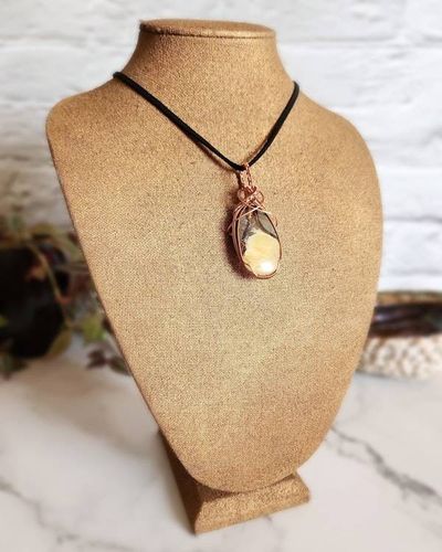 Alternate image for Septarian Copper Wire Wrapped Pendant