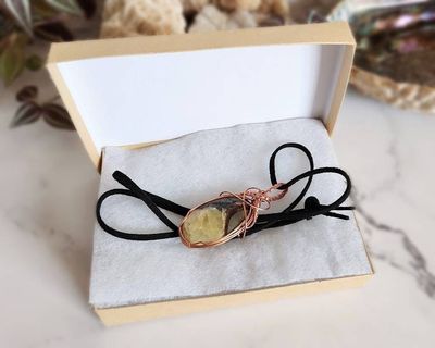 Alternate image for Septarian Copper Wire Wrapped Pendant