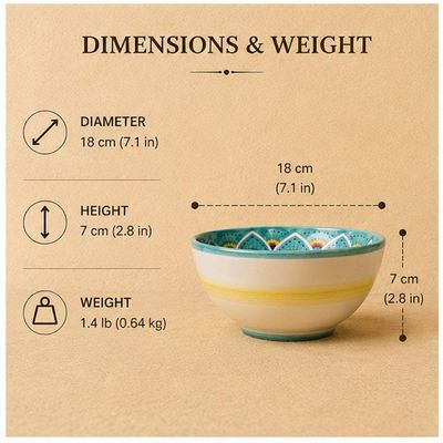 Alternate image for Intreccio Teal Deep Pasta & Soup Bowl | Hand-Painted Italian Pasta Bowl from Deruta