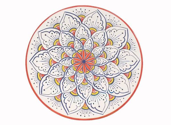 Alternate image for Intreccio Red 4-Piece Place Setting | Hand-Painted Italian Dinnerware from Deruta