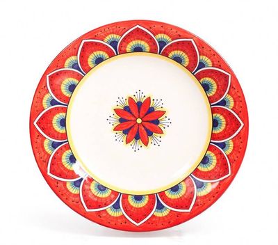 Alternate image for Intreccio Red 4-Piece Place Setting | Hand-Painted Italian Dinnerware from Deruta