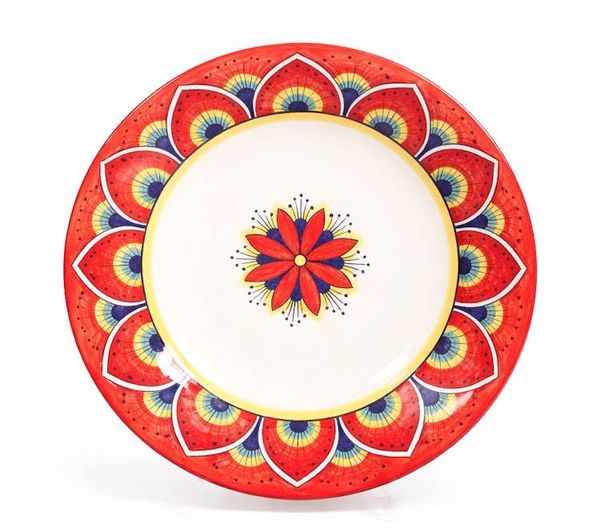 Alternate image for Intreccio Red 4-Piece Place Setting | Hand-Painted Italian Dinnerware from Deruta