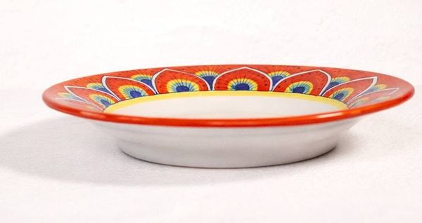 Alternate image for Intreccio Red 4-Piece Place Setting | Hand-Painted Italian Dinnerware from Deruta