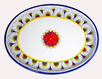 Alternate image for Intreccio Antipastiera (Antipasto Platter) | Hand-Painted Italian Serving Platter from Deruta