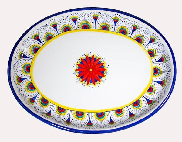 Alternate image for Intreccio Antipastiera (Antipasto Platter) | Hand-Painted Italian Serving Platter from Deruta