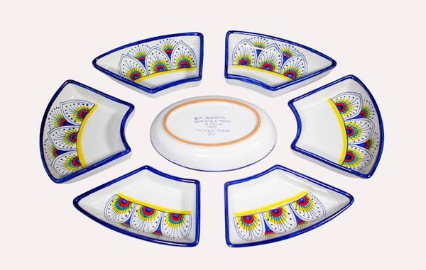 Alternate image for Intreccio Antipastiera (Antipasto Platter) | Hand-Painted Italian Serving Platter from Deruta