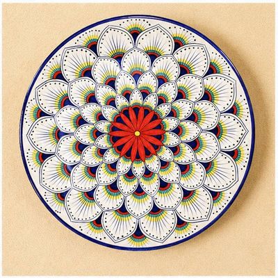 Alternate image for Intreccio Round Serving Platter | Hand-Painted Italian Serving Platter from Deruta