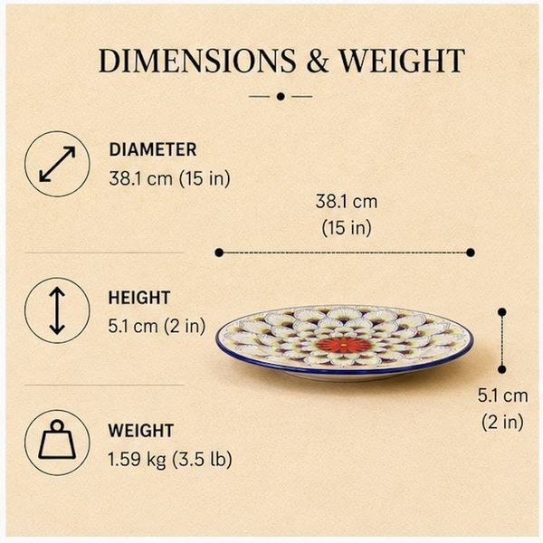 Alternate image for Intreccio Round Serving Platter | Hand-Painted Italian Serving Platter from Deruta