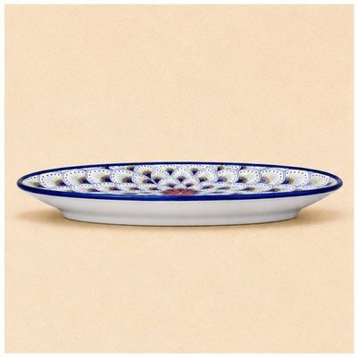Alternate image for Intreccio Oval Serving Platter | Hand-Painted Italian Serving Platter from Deruta