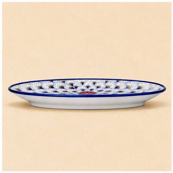 Alternate image for Intreccio Oval Serving Platter | Hand-Painted Italian Serving Platter from Deruta