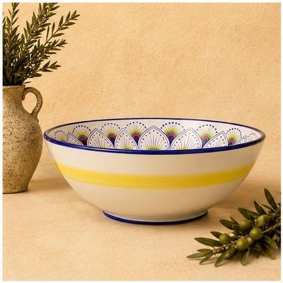 Alternate image for Intreccio Large Serving Bowl | Hand-Painted Italian Serving Bowl from Deruta