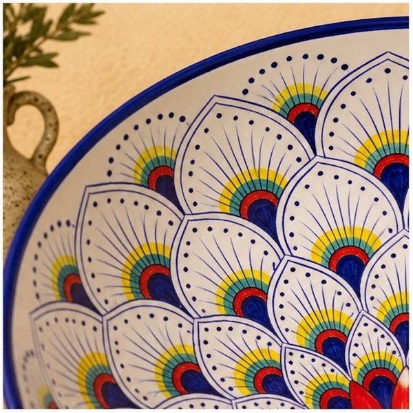 Alternate image for Intreccio Large Serving Bowl | Hand-Painted Italian Serving Bowl from Deruta