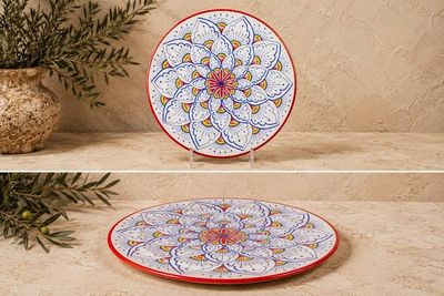 Alternate image for Intreccio Red Charger Plate | Hand-Painted Italian Charger Plate from Deruta