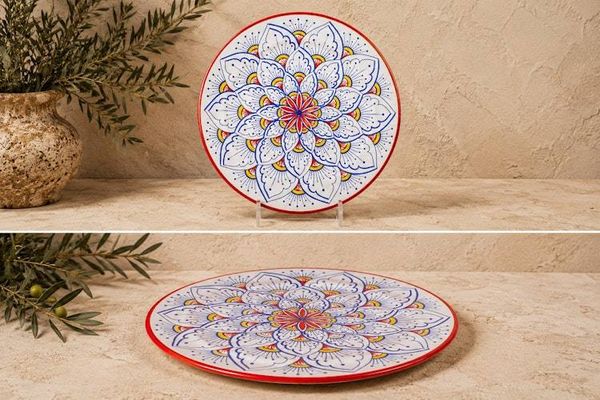 Alternate image for Intreccio Red Charger Plate | Hand-Painted Italian Charger Plate from Deruta