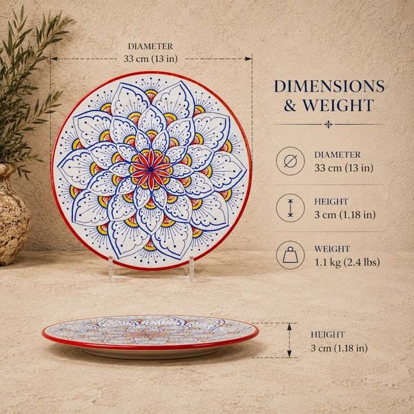 Alternate image for Intreccio Red Charger Plate | Hand-Painted Italian Charger Plate from Deruta