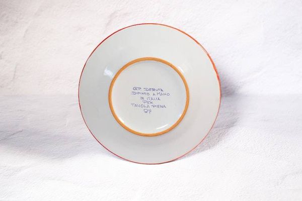 Alternate image for Intreccio Red Salad Plate | Hand-Painted Italian Salad Plate from Deruta