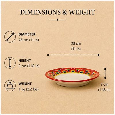 Alternate image for Intreccio Red Rimmed Soup & Pasta Bowl | Hand-Painted Italian Soup Bowl from Deruta