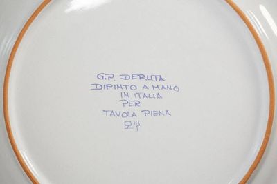 Alternate image for Intreccio Teal Charger Plate | Hand-Painted Italian Charger Plate from Deruta