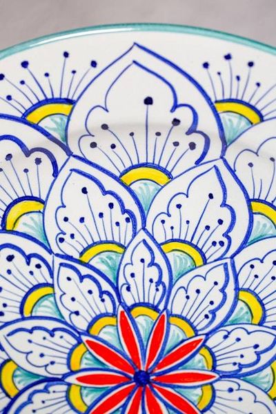 Alternate image for Intreccio Teal Charger Plate | Hand-Painted Italian Charger Plate from Deruta
