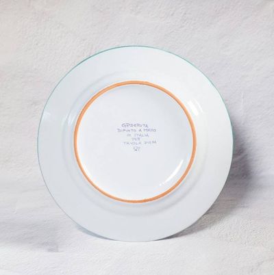 Alternate image for Intreccio Teal Dinner Plate | Hand-Painted Italian Dinner Plate from Deruta