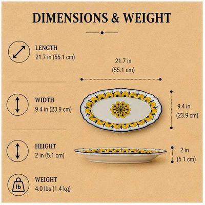 Alternate image for Stratificata Oval Platter | Hand-Painted Italian Serving Platter from Deruta