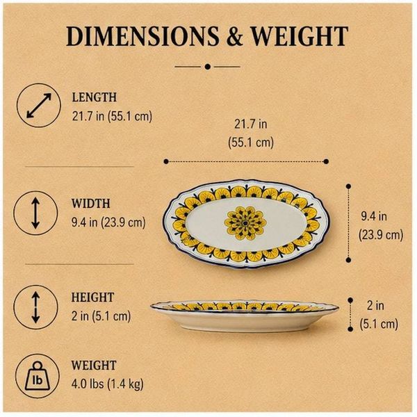 Alternate image for Stratificata Oval Platter | Hand-Painted Italian Serving Platter from Deruta