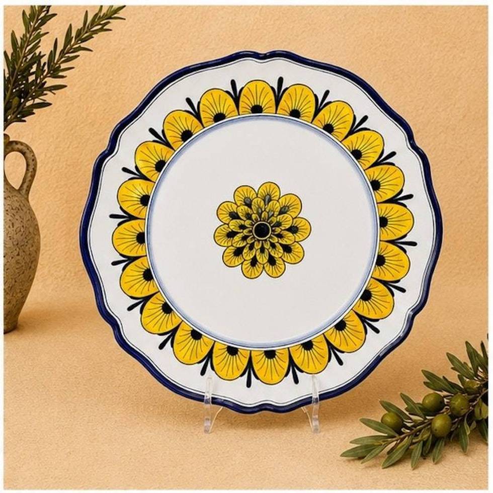 Stratificata Hand-Painted Italian Round Serving Platter