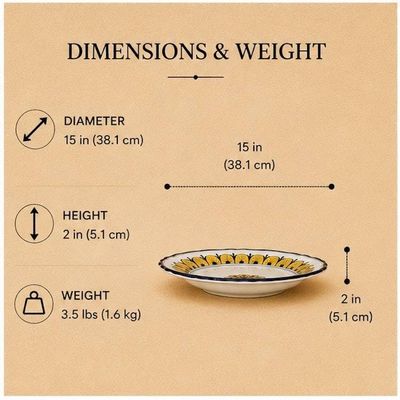 Alternate image for Stratificata Hand-Painted Italian Round Serving Platter