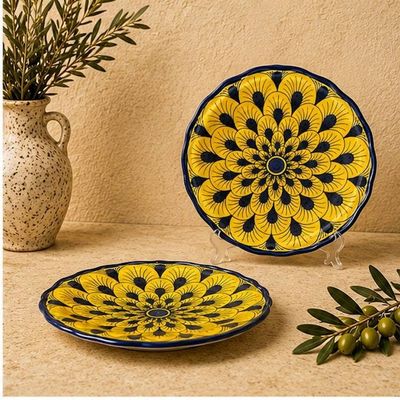 Alternate image for Stratificata Salad Plate | Hand-Painted Italian Salad Plate from Deruta