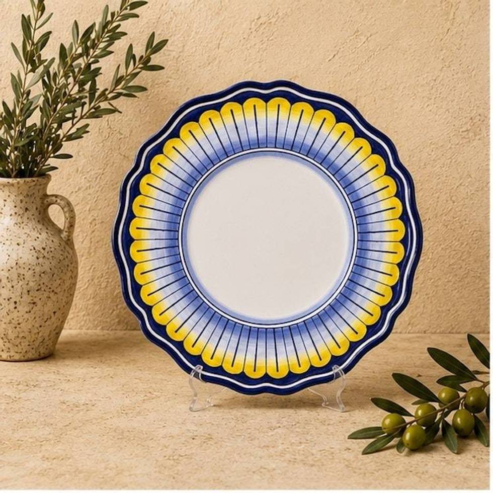 Stratificata Dinner Plate | Hand-Painted Italian Dinner Plate from Deruta
