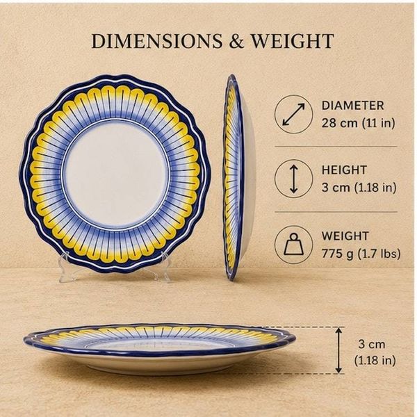 Alternate image for Stratificata Dinner Plate | Hand-Painted Italian Dinner Plate from Deruta