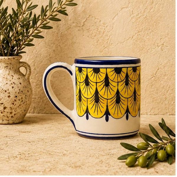 Alternate image for Stratificata Coffee & Tea Mug | Hand-Painted Italian Mug from Deruta