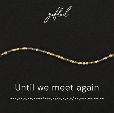 Alternate image for Custom Morse Code Bracelet, Until We Meet Again | Memorial Gift Ideas | Hidden Message Jewelry