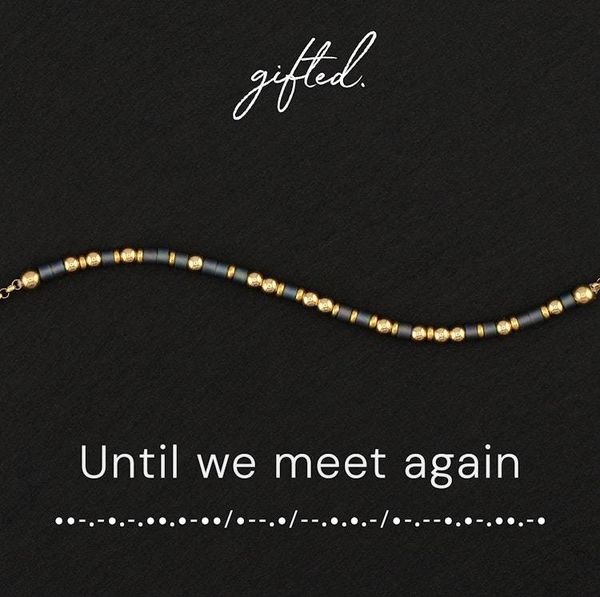 Alternate image for Custom Morse Code Bracelet, Until We Meet Again | Memorial Gift Ideas | Hidden Message Jewelry
