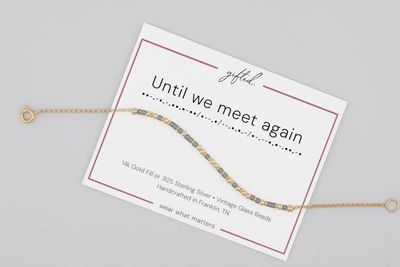 Alternate image for Custom Morse Code Bracelet, Until We Meet Again | Memorial Gift Ideas | Hidden Message Jewelry