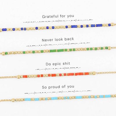 Alternate image for Custom Morse Code Bracelet, Until We Meet Again | Memorial Gift Ideas | Hidden Message Jewelry
