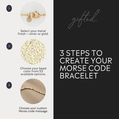 Alternate image for Custom Morse Code Bracelet, Until We Meet Again | Memorial Gift Ideas | Hidden Message Jewelry