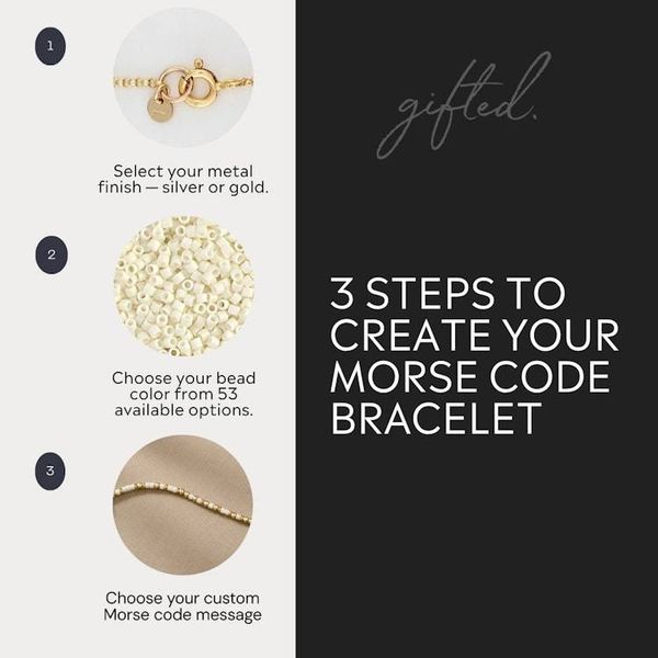Alternate image for Custom Morse Code Bracelet, Until We Meet Again | Memorial Gift Ideas | Hidden Message Jewelry