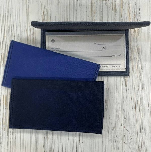 Alternate image for Waxed Canvas Checkbook Cover